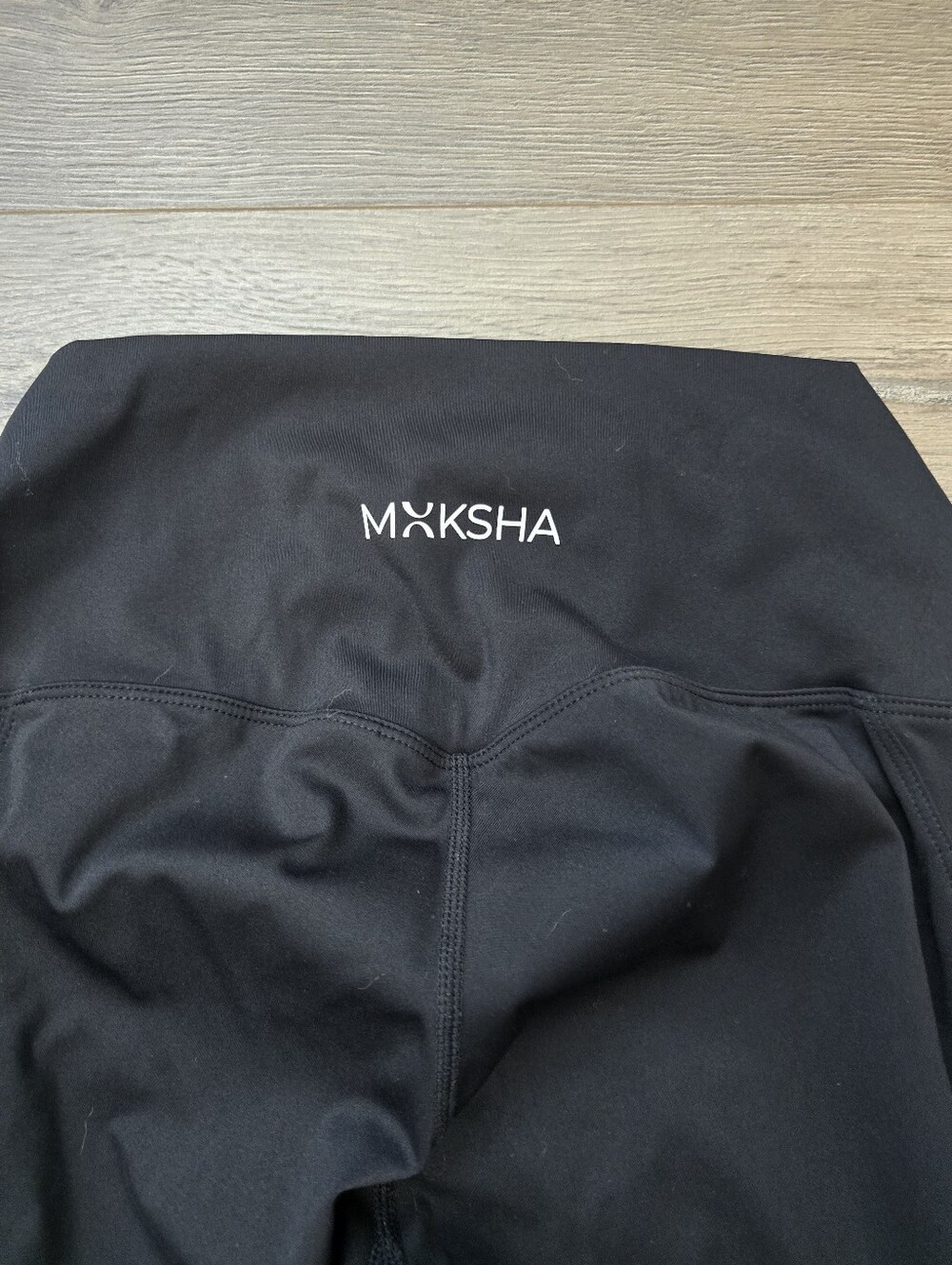 Moshka Highwaisted Black Leggings Size Large Athletic Athleisure Comfy Gym - Picture 2 of 8